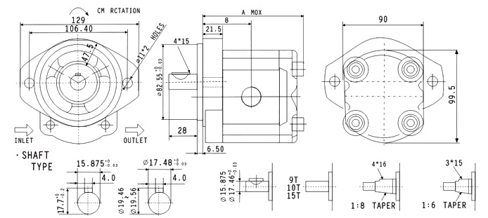 HGP-3A 系列外形尺寸圖